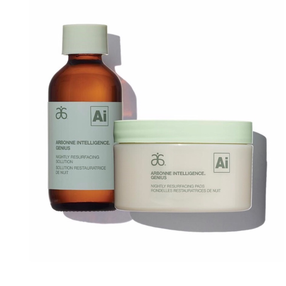 Arbonne Genius Nightly Resurfacing Pads &Solution!